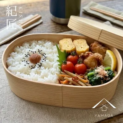 曲げわっぱ 弁当箱 白木 まげわっぱ お弁当箱 500ml 木製 新生活 日本製 女子 男子
