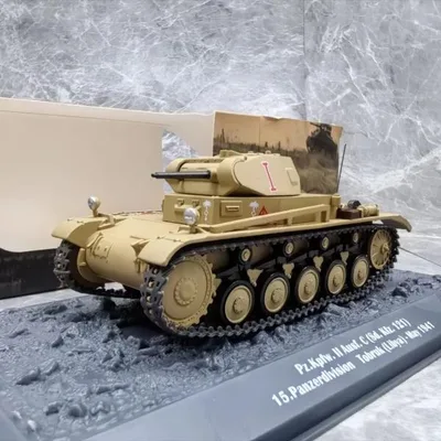 1/43戦車模型 プラスチックと合金製 ドイツ軍Pz.Kpfw.II Ausf.C 1941年式 展示用 モデル装飾品