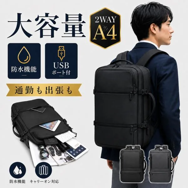 ビジネスリュック リュック メンズ レディース リュックサック 3way 大容量 防水 おしゃれ PC 軽量 通勤用 機内持ち込み A4 パソコン 爆買