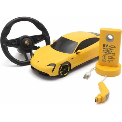 送料無料 ラジコンカー RC 1/20 ポルシェ タイカン ターボS リアルドライブ イエロー