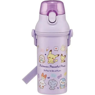 送料無料 ポケピース 24 ポケットモンスター ポケモン 抗菌 食洗機対応 直飲みワンタッチボトル 水筒 480ml PSB5SANAG