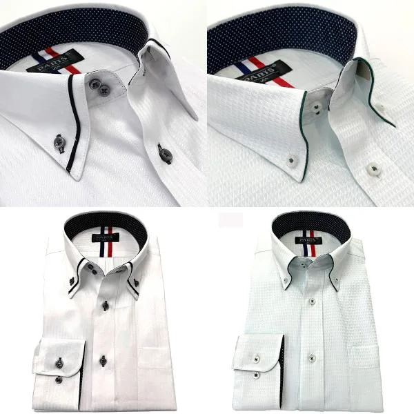 在庫処分 ワイシャツ 長袖 メンズ 形態安定 Yシャツ カッターシャツ 父の日 ボタンダウン M L LL 3L 4L メール便送料無料