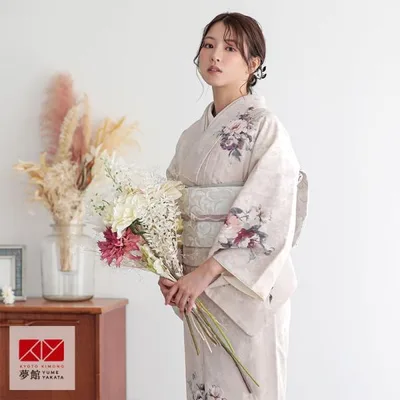 訪問着 レンタル 入学式 卒業式 結婚式 ジャパンスタイル ブランド着物 袷 シェルピンク 洋花 七五三 身長154〜165cm H1428