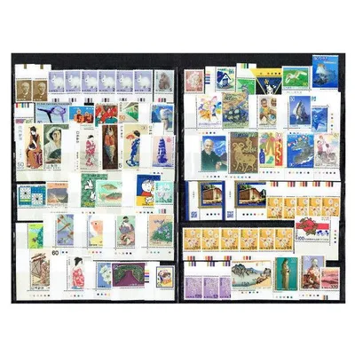 カラーマーク付き 未使用切手 5068円分 普通切手 記念特殊切手他 74枚セット (現品限り)