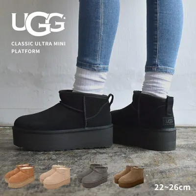 アグ ブーツ レディース CLASSIC ULTRA MINI PLATFORM UGG 1135092 ブラック 黒 ベージュ シューズ ムートン ムートンブーツ 靴