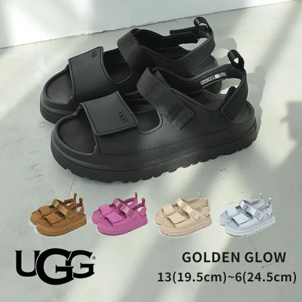 アグ サンダル レディース ゴールデングロウ UGG 1152813K ブラック 黒 ブラウン 茶 ウォータープルーフ 防水 軽量 靴 シューズ