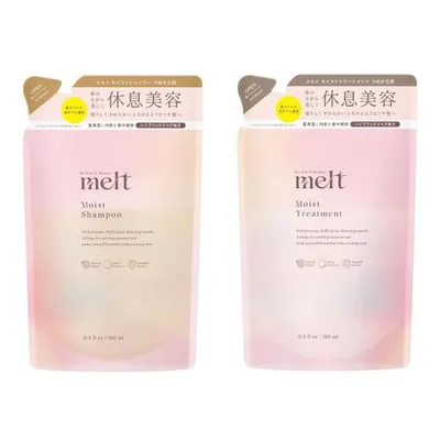 (ポスト投函)(花王)メルト モイストシャンプー 詰替え 380ml+モイストトリートメント 詰替え 380ml