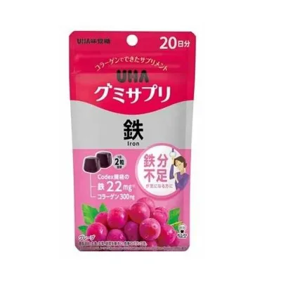 (ポスト投函)(UHA味覚糖)グミサプリ 鉄 20日分