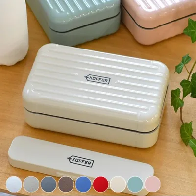 KOFFER ランチボックス 弁当箱 1段 お弁当箱 女子 大人 700ml 日本製 電子レンジ対応 食洗機対応 仕切り おしゃれ かわいい メンズ 男子 高校生