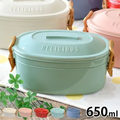 お弁当箱 ステイプル 抗菌タイトロックランチ2段 650ml ランチボックス 日本製 チアーズフェス 女子 かわいい おしゃれ 大容量 ドーム型