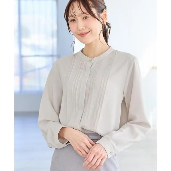 Blouse Shirt Pintuck Blouse Ladies