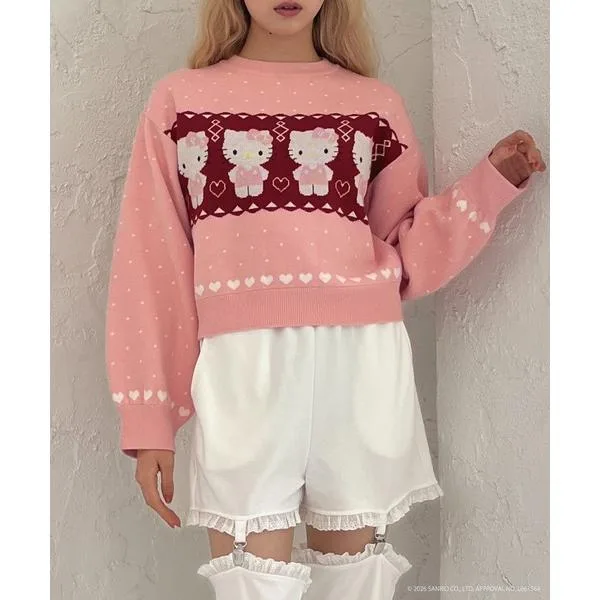 ニット セーター 「HELLO KITTY」NORDIC KNIT レディース