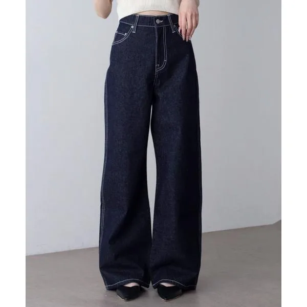 ジーンズ デニム デニムパンツ WEGO/「26年春夏新作」ストレートデニムパンツ レディース