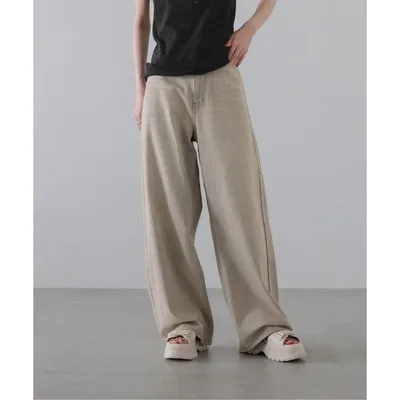 ワイドパンツ ジーンズ デニム デニムパンツ ワイドストレートデニムパンツ 607883 レディース