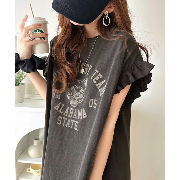 One Piece Summer Short Sleeve เติมความหวานสไตล์วินเทจ ชุดเดรสผ้าฝ้าย 100% ระบายไหล่แขนฝรั่งเศส (ความยาว)