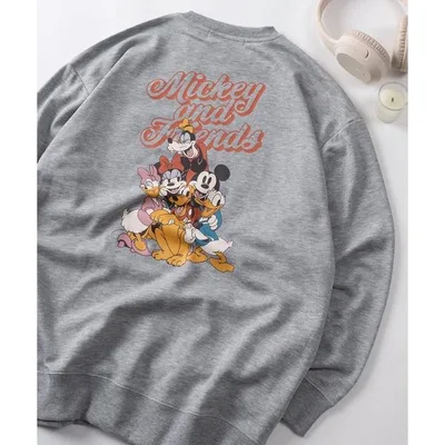 トレーナー スウェット 「71」「Disney/ディズニー」ミッキーマウス/トイストーリー 裏毛 クルーネック スウェット/バックプリント/レディース