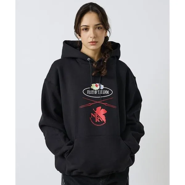パーカー 「FRUIT OF THE LOOM」FTL×EVA ロゴプリントフーディー / フルーツオブザルーム×エヴァンゲリオン パーカー メンズ