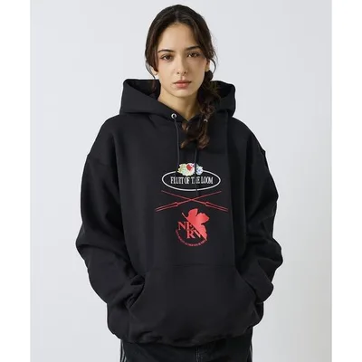 パーカー 「FRUIT OF THE LOOM」FTL×EVA ロゴプリントフーディー / フルーツオブザルーム×エヴァンゲリオン パーカー メンズ