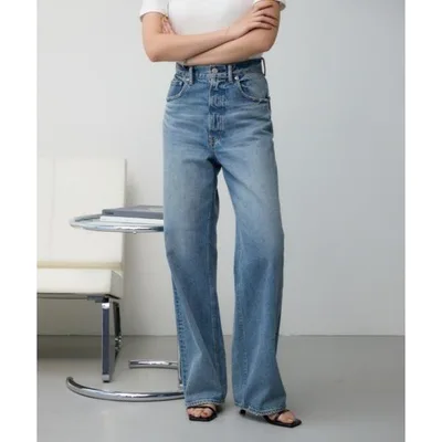 ワイドパンツ ジーンズ デニム デニムパンツ 「累計25,000本突破!」「サイズ,身長別画像あり」AZUL DENIM ハイウエストワイドデニム レディース