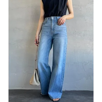 ワイドパンツ ジーンズ デニム デニムパンツ 「LEVI’S/リーバイス」 RIBCAGE ワイドシルエット ハイライズストレートデニム レディース