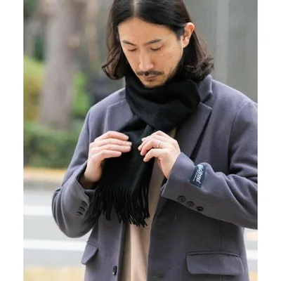 マフラー ウール×カシミヤ マフラー メンズ