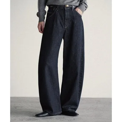 ワイドパンツ ジーンズ ARC CURVED DRAPE DENIM メンズ レディース