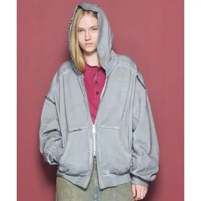 パーカー 「UNISEX」オーバーダイエンブロイダリースウェットプライムオーバーZIPパーカー/Over-Dye Embroidery Prime-Over Sweat Zip Hoodie「MAISON SPE…
