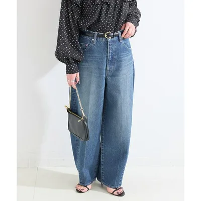 ワイドパンツ ジーンズ デニム デニムパンツ ウォッシャブル / DU JOUR / デュ ジュール SWORD CROP JEAN レディース