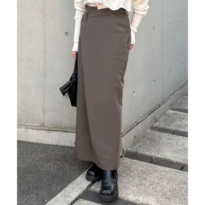 ロング スカート アイラインラップスカート