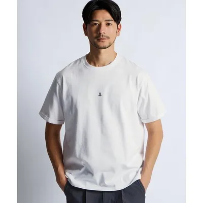tシャツ シルキータッチ ロールアップスリーブ クルーネック Tシャツ メンズ