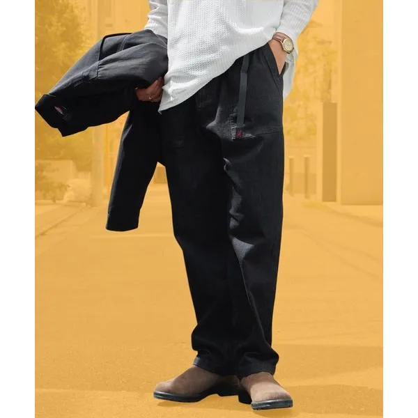 ワイドパンツ ジーンズ Gramicci/グラミチ STRETCH DENIM LOOSE TAPERED RIDGE PANT テーパード ワイドストレッチデニムパンツ 2026年秋冬 秋服 冬服
