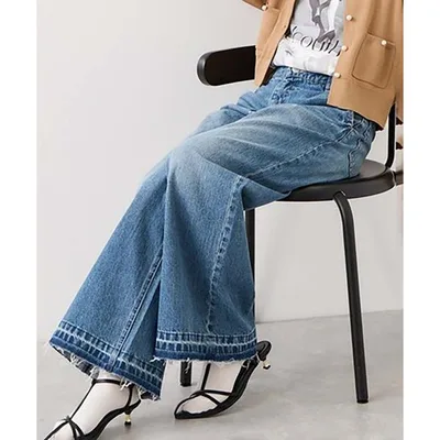 ワイドパンツ ジーンズ デニム デニムパンツ バギーワイドデニムパンツ レディース
