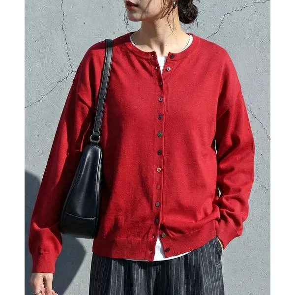 アンティカ antiqua ニット セーター 接触冷感 UVカット ニット カーディガン レディース