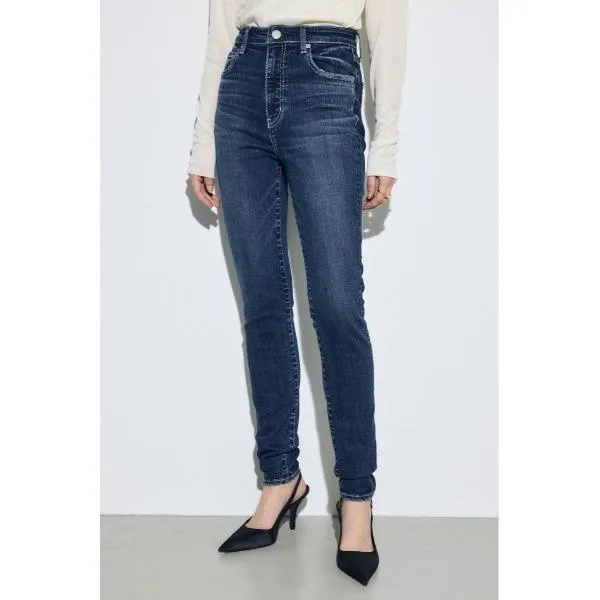 ジーンズ デニム デニムパンツ 「身長/骨格別着用画像あり」「WEB限定」AZUL DENIM ジャストウエストスキニーデニム ストレッチ 履き心地抜群 足長 美…
