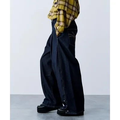 ジーンズ 「UNISEX」DENIM CURVE PANTS/デニムカーブパンツ メンズ レディース