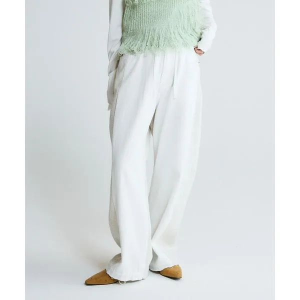 ワイドパンツ ジーンズ デニム デニムパンツ スウェットコンビデニムパンツ/645263 レディース
