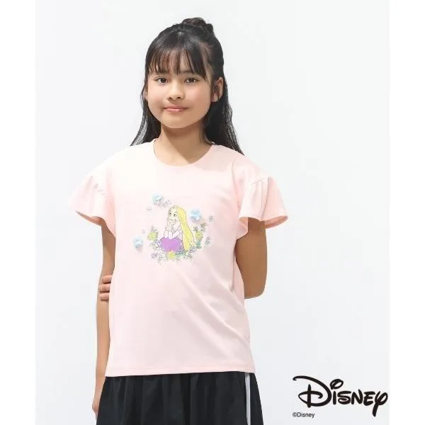 tシャツ ディズニー iCOOL 遮熱UV 袖フリルTシャツ キッズ 子供服 女の子