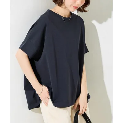 tシャツ 半袖 限定展開 「接触冷感・セットアップ対応」クールタッチ ポンチ ドルマンスリーブ 半袖 トップス レディース