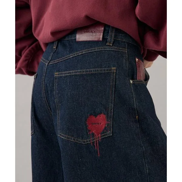 ワイドパンツ ジーンズ MELTING HEART WIDE DENIM PANTS / メルティングハートワイドデニムパンツ メンズ レディース