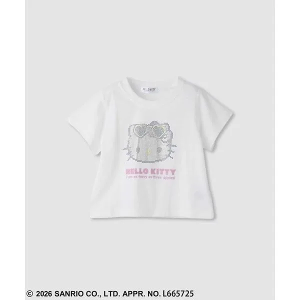 tシャツ Sanrio サンリオキャラクターズ キラキラクロップド丈Tシャツ キッズ 子供服 女の子