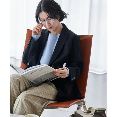 ジャケット テーラードジャケット 入学式 卒業式 接触冷感/UVカット LINEN TOUCH ダブルブレストジャケット/リネンタッチ ジャケット レディース