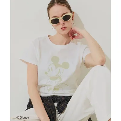 tシャツ 半袖 「ディズニー」ウォッシュドTシャツ レディース