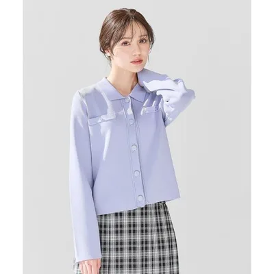 ニット セーター エリツキボタンカーディガン656625 レディース