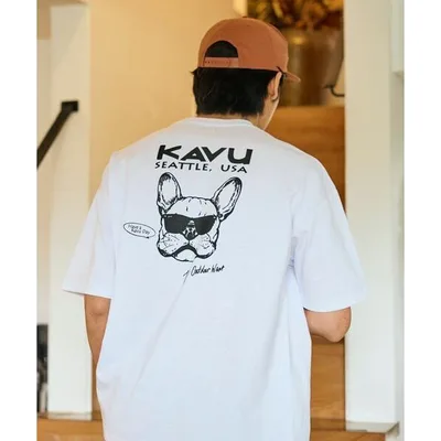 tシャツ 限定展開 KAVU×FREAK'S STORE カブー 別注 ビッグシルエット バックプリント Tシャツ DOG メンズ レディース