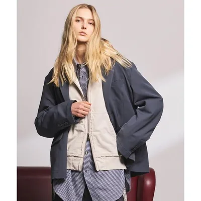 ジャケット テーラードジャケット 「UNISEX」Tricker Twill Regular-Over 2B Tailored Jacket/トリッカーツイルレギュラーオーバー2Bテーラードジャケット…