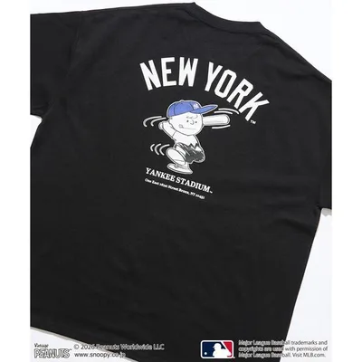 tシャツ 限定展開 PEANUTS×MLB 別注 ビッグシルエット バックプリント Tシャツ / YANKEES メンズ レディース