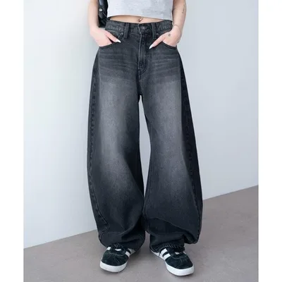 ジーンズ デニム デニムパンツ WEGO/ワイドカーブデニムパンツ レディース