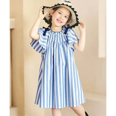ワンピース 「リンク」肩リボンフレアヒロインワンピース キッズ 子供服 女の子