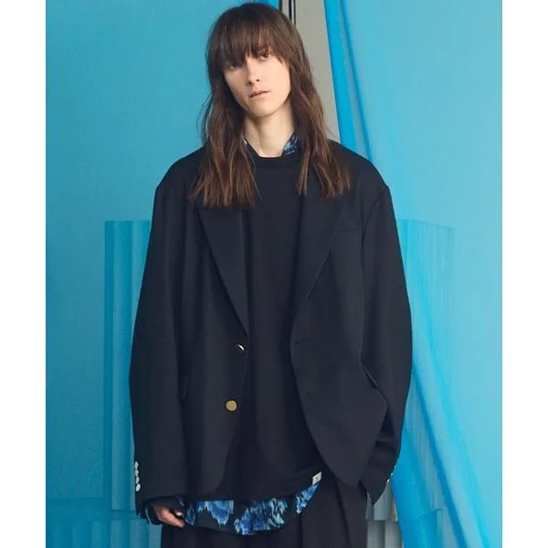 ジャケット テーラードジャケット 「UNISEX」Clear Trichotine Relax-Over 2B Tailored Jacket/クリアトリコチンリラックスオーバー2Bテーラードジャケッ…