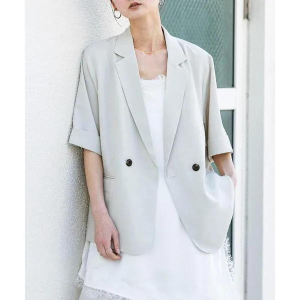 ジャケット テーラードジャケット 「一部WEB限定カラー」「UR TECH DRYLUXE」リネンライクジャケット レディース